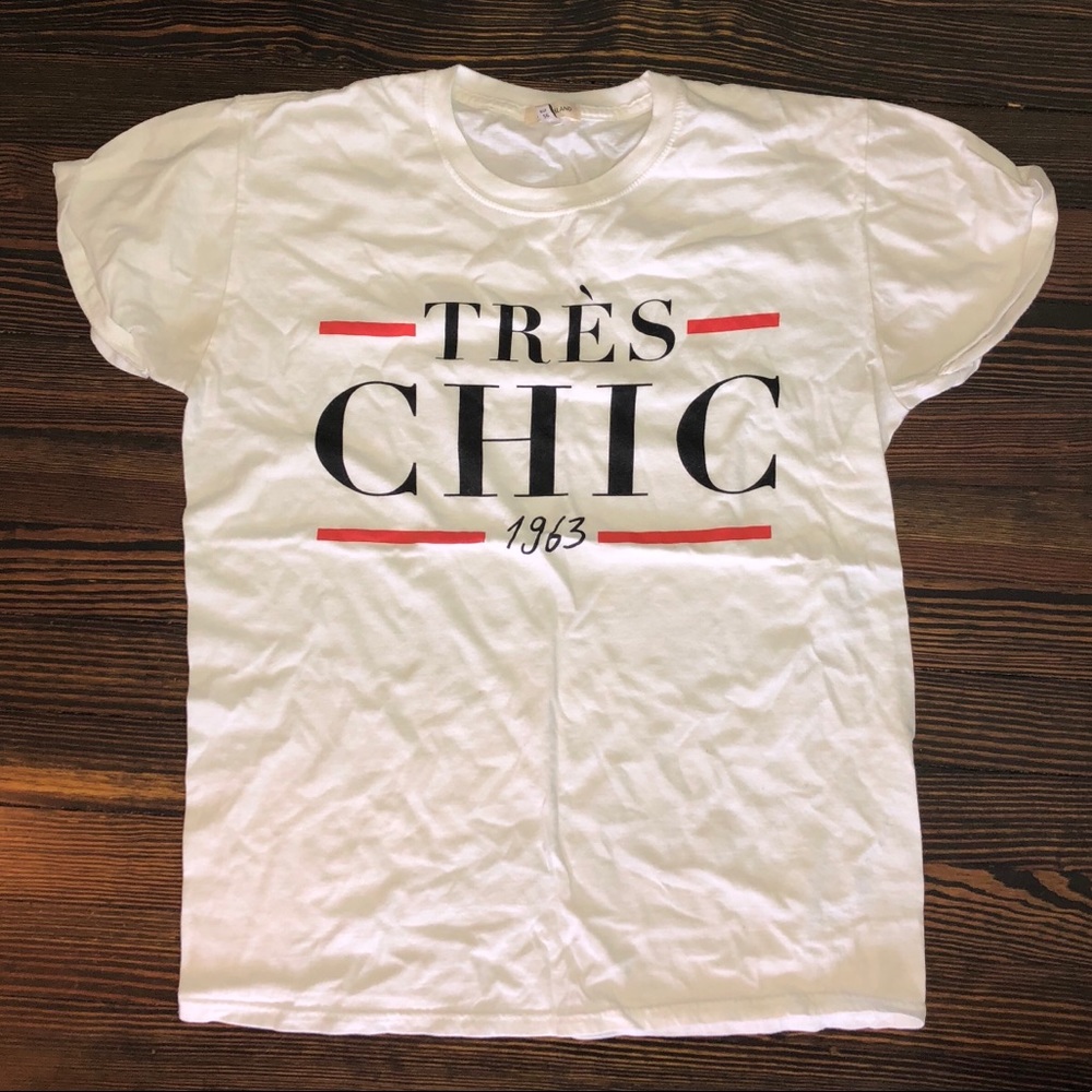 River island tres chic 1983 white t-shirt